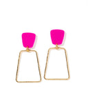 Kaelyn Statement Earrings - Magenta - Aaria Tees Aaria Tees