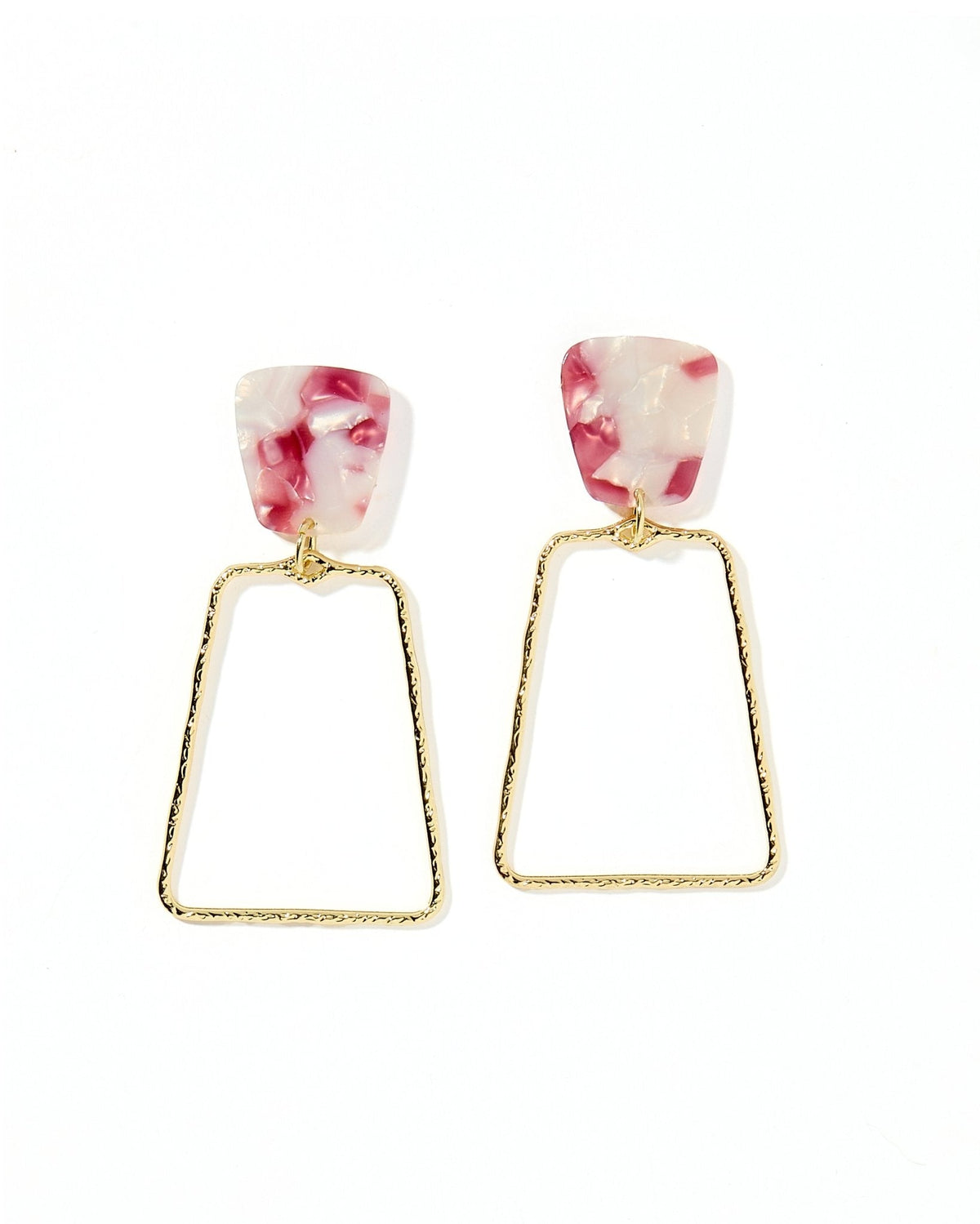 Kaelyn Statement Earrings - Maroon Camo - Aaria Tees