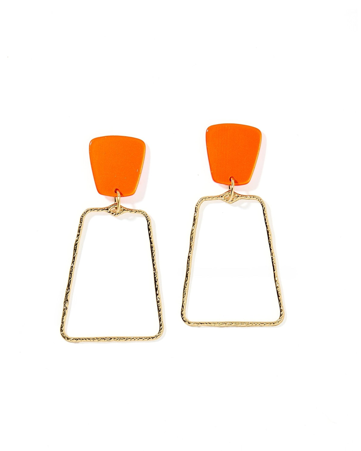 Kaelyn Statement Earrings - Metallic Orange - Aaria Tees