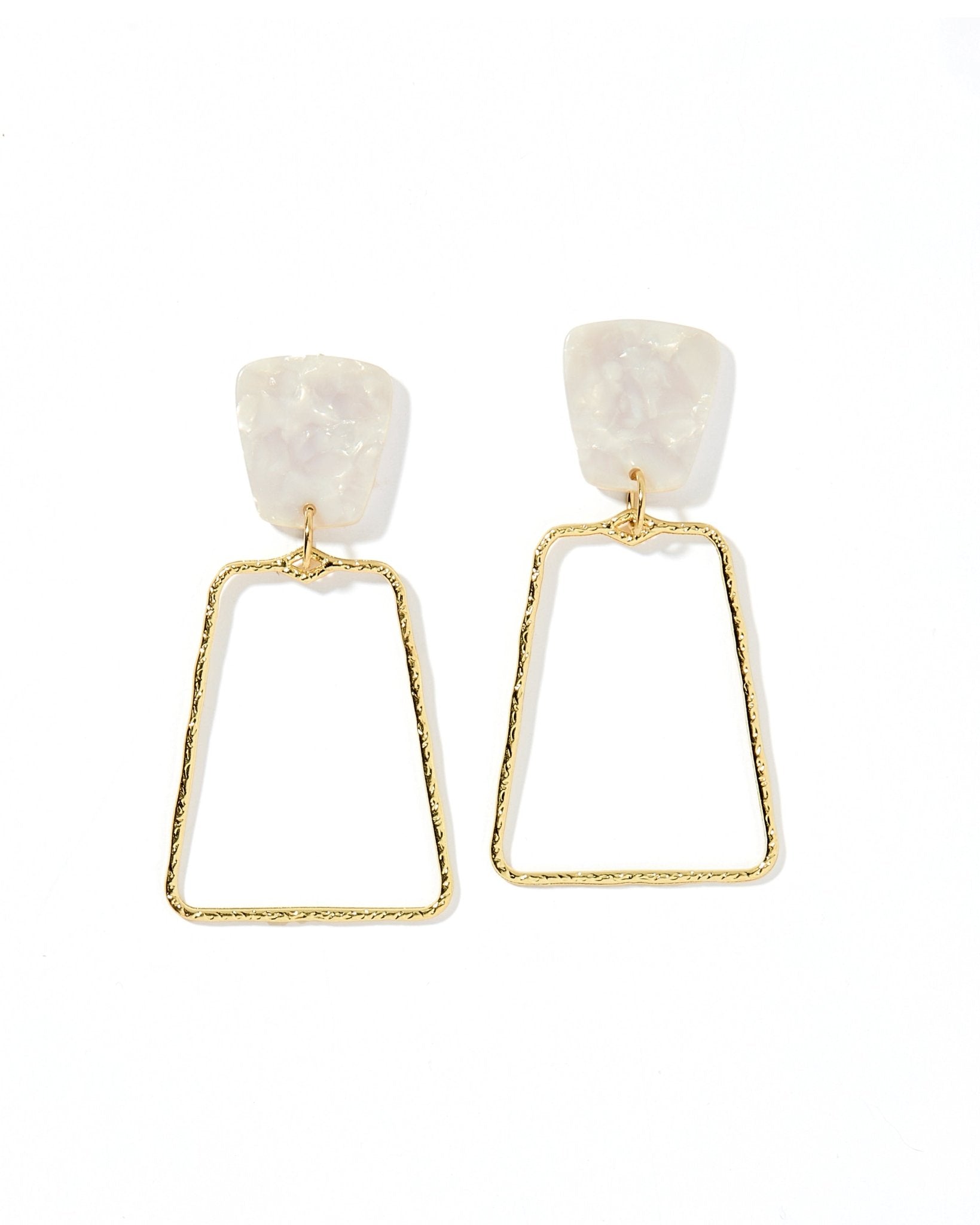 Kaelyn Statement Earrings - Pearl - Aaria Tees Aaria Tees