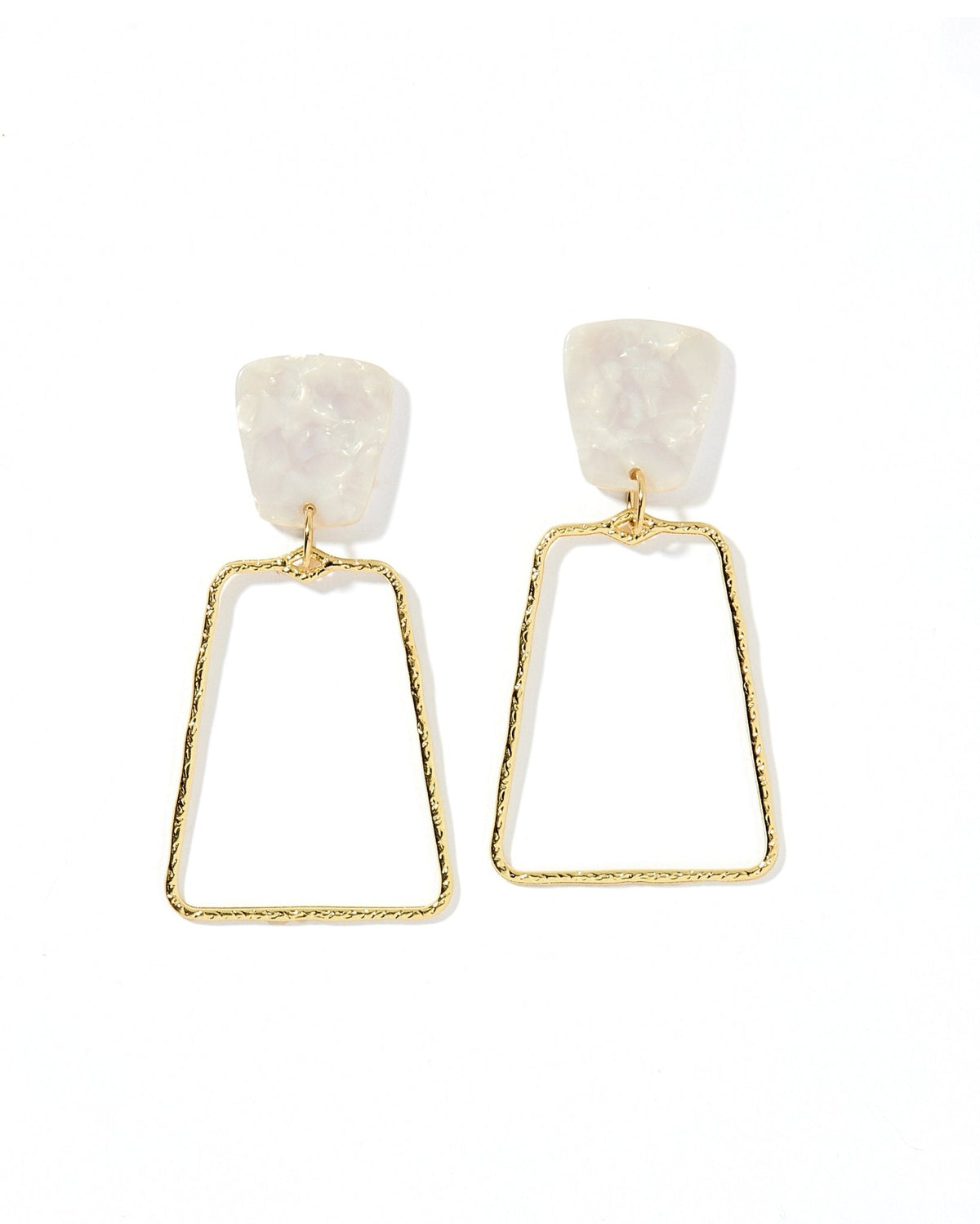 Kaelyn Statement Earrings - Pearl - Aaria Tees