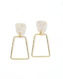 Kaelyn Statement Earrings - Pearl - Aaria Tees Aaria Tees