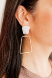 Kaelyn Statement Earrings - Pearl - Aaria Tees Aaria Tees