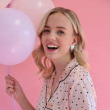 Kaelyn Statement Earrings - Pearl - Aaria Tees Aaria Tees