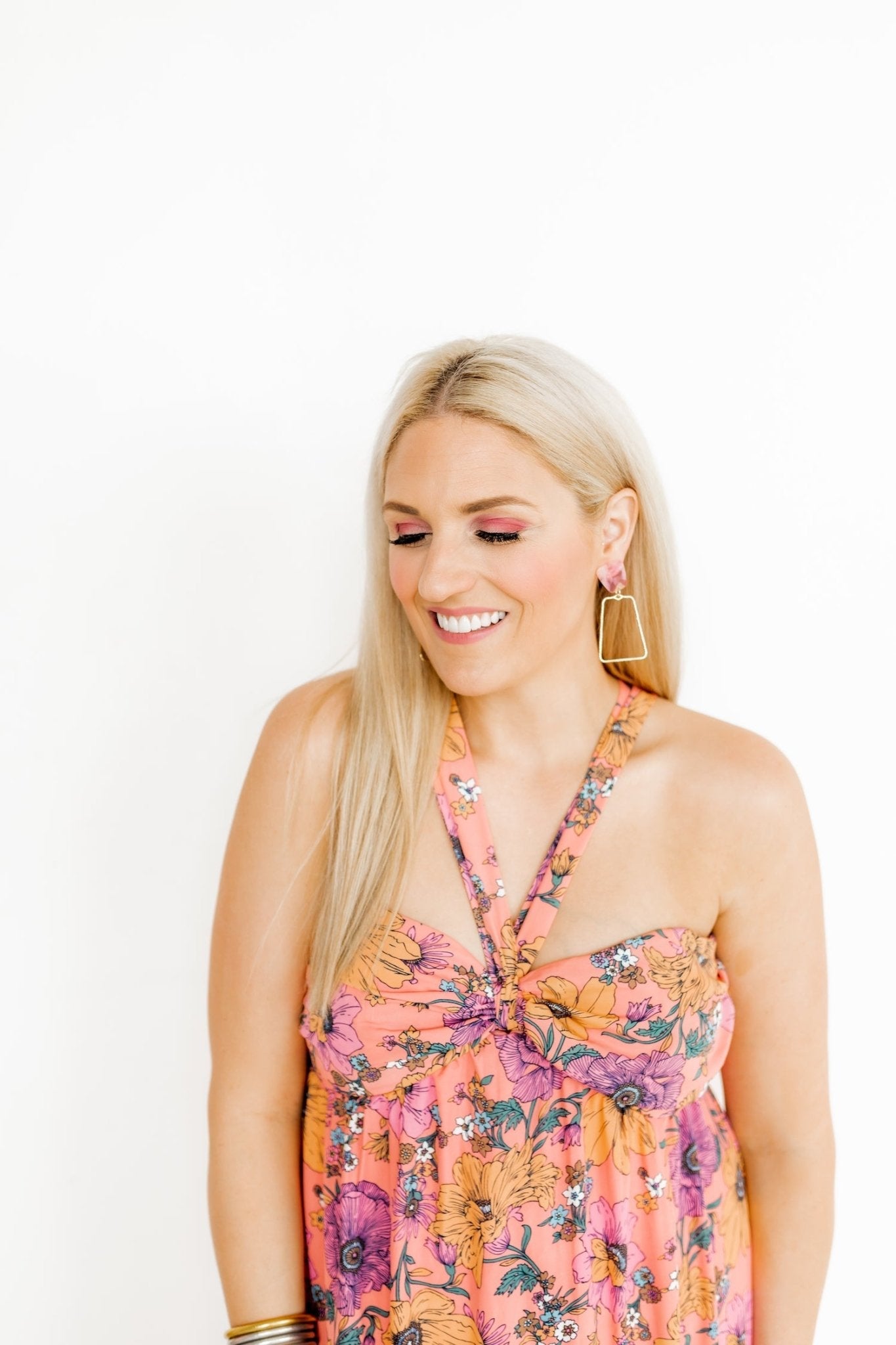 Kaelyn Statement Earrings - Rose Water - Aaria Tees Aaria Tees