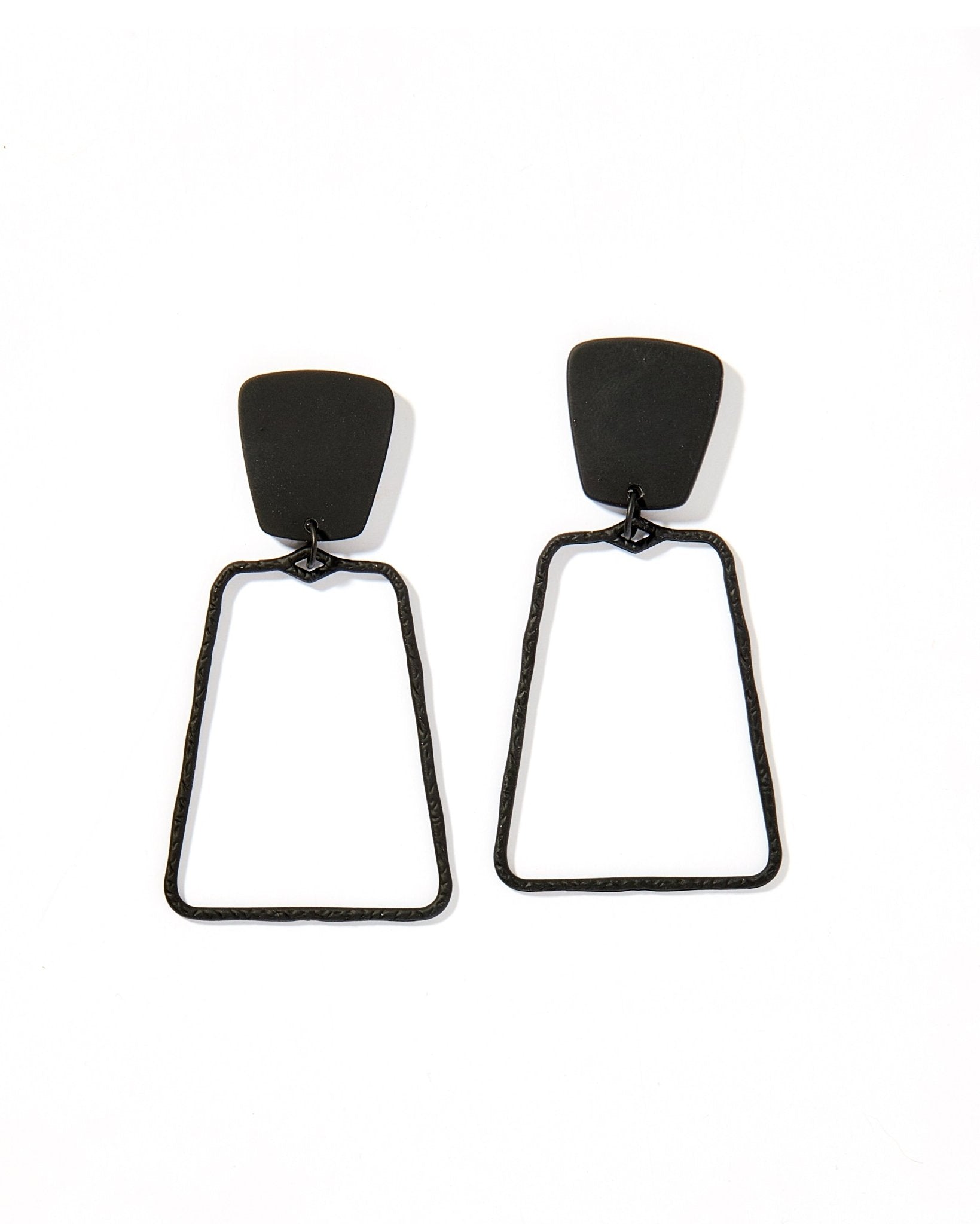 Kaelyn Statement Earrings - True Black - Aaria Tees Aaria Tees