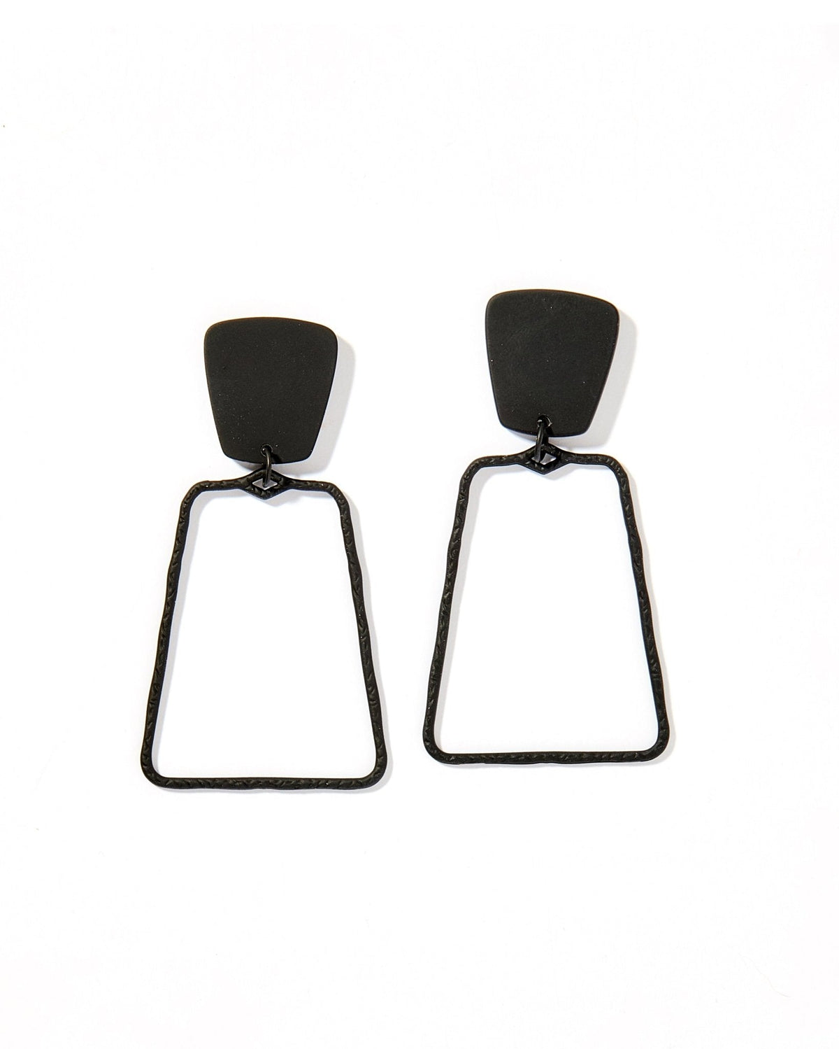 Kaelyn Statement Earrings - True Black - Aaria Tees