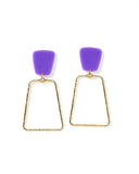 Kaelyn Statement Earrings - True Purple - Aaria Tees Aaria Tees