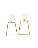 Kaelyn Statement Earrings - True White - Aaria Tees Aaria Tees