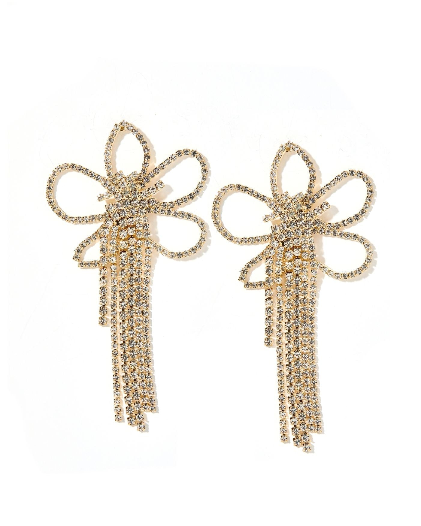 Kameron Flower Statement Earrings - Aaria Tees Aaria Tees