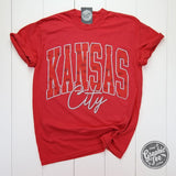 Kansas City Arrowhead Camo Paprika Pigment Dyed Tee - Aaria Tees Aaria Tees
