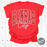Kansas City Arrowhead Camo Paprika Pigment Dyed Tee - Aaria Tees Aaria Tees