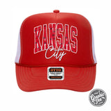 Kansas City Arrowhead Camo Red and White Foam Trucker Cap - Aaria Tees Aaria Tees