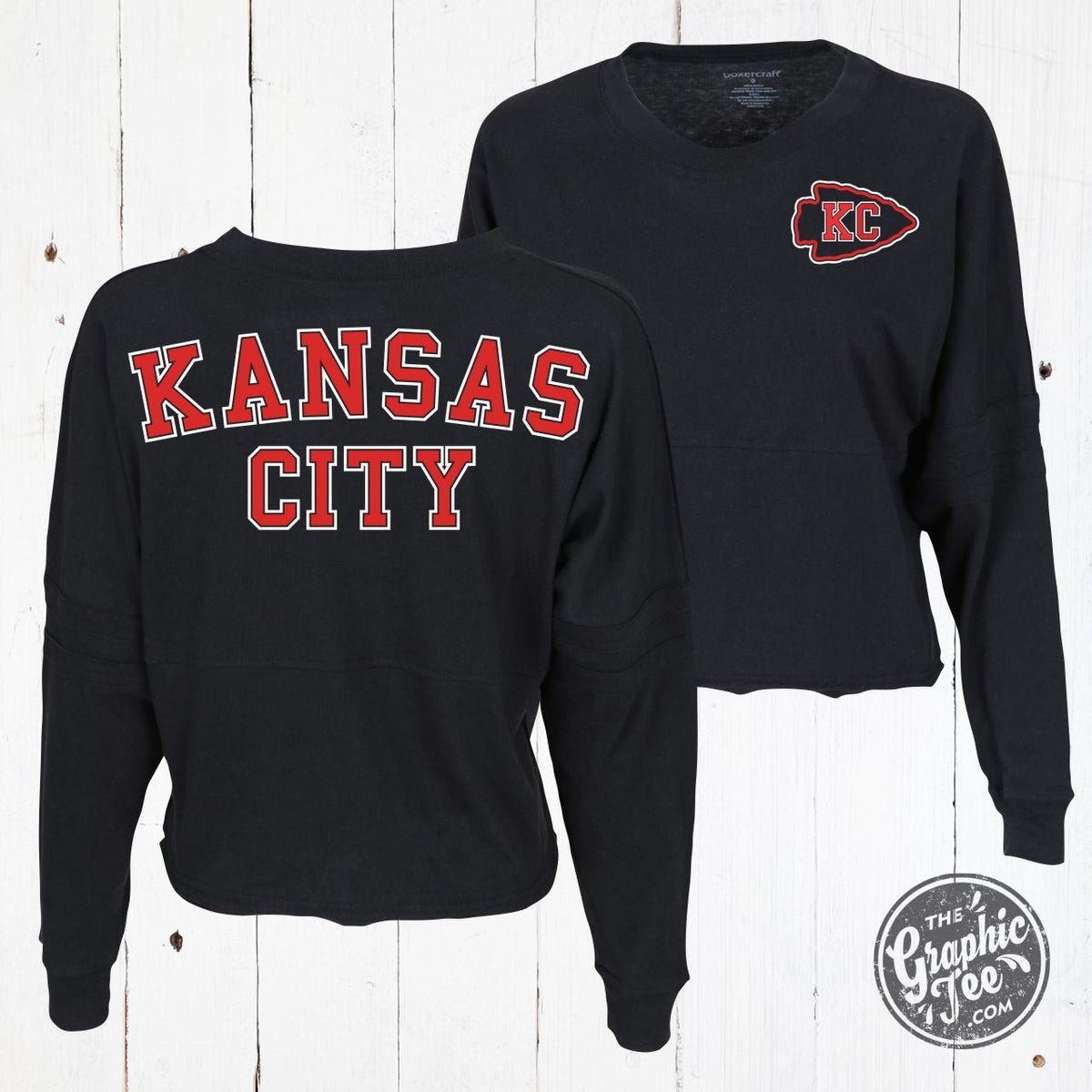 Kansas City Black Ladies Cropped Jersey - Aaria Tees