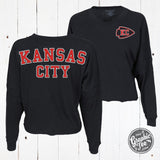 Kansas City Black Ladies Cropped Jersey - Aaria Tees Aaria Tees