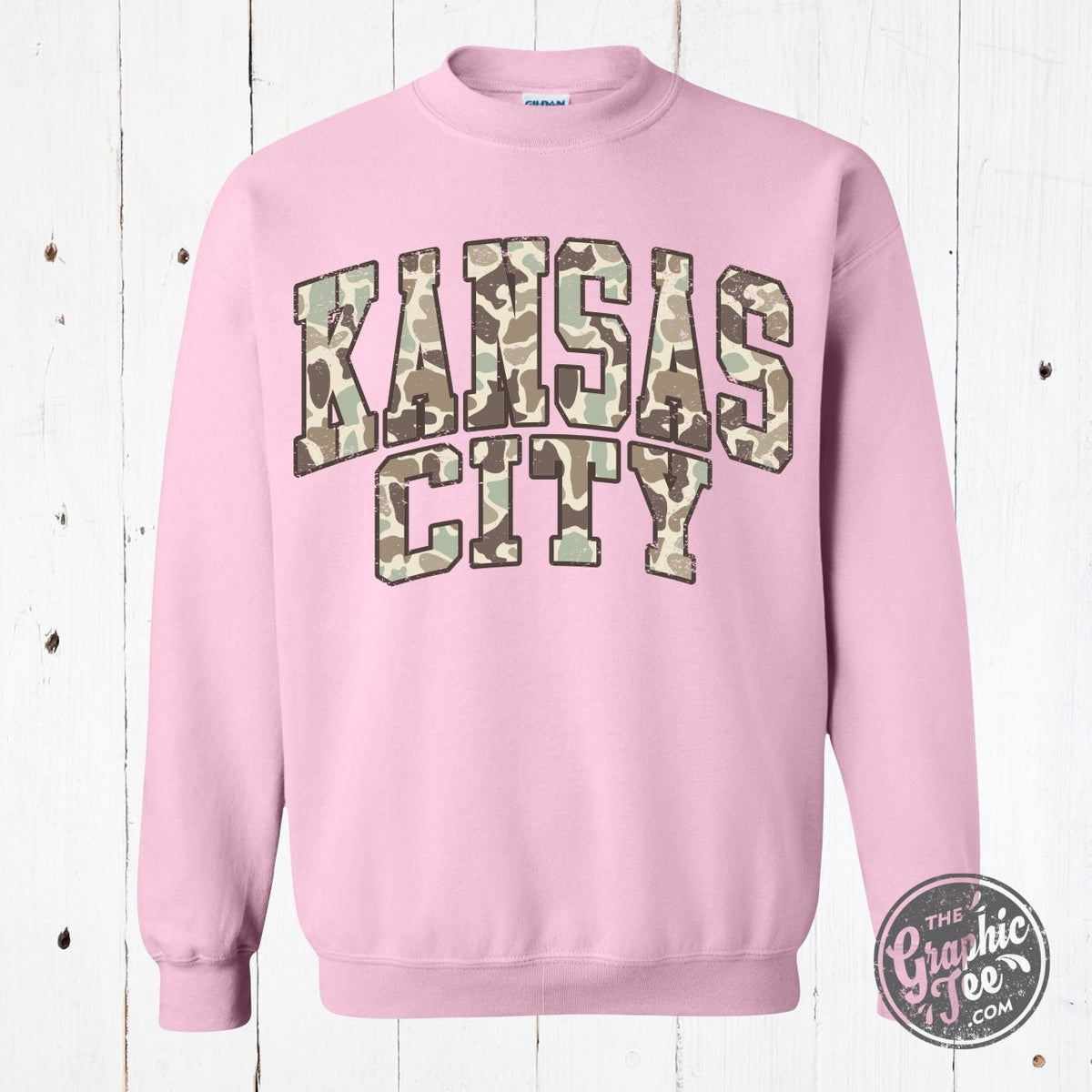 Kansas City Duck Camo Crewneck Sweatshirt - Aaria Tees