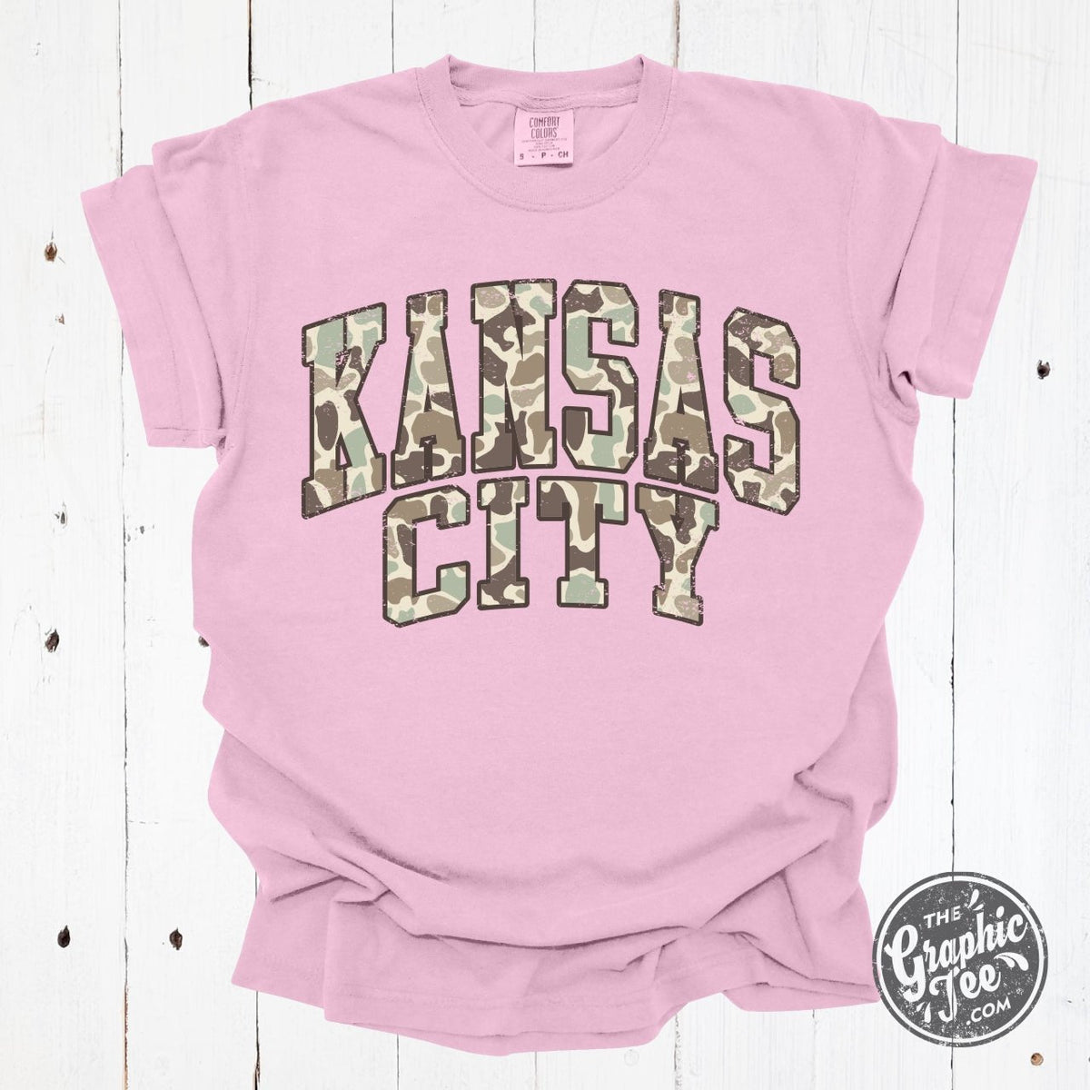 Kansas City Duck Camo Pigment Dyed Tee - Aaria Tees