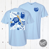 Kansas City Groovy Baseball Garment Dyed Short Sleeve Tee - Aaria Tees Aaria Tees