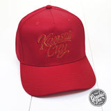 Kansas City Script 3D Embroidered Red Cap - Aaria Tees Aaria Tees
