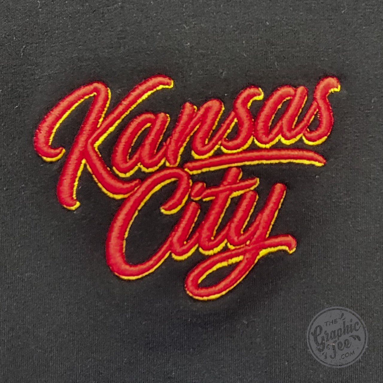 Kansas City Script 3D Embroidered Women’s Quarter-Zip Pullover - Aaria Tees Aaria Tees