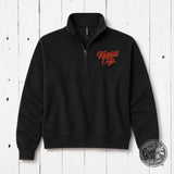 Kansas City Script 3D Embroidered Women’s Quarter-Zip Pullover - Aaria Tees Aaria Tees