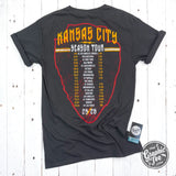 Kansas City Season Tour Concert Comfort Wash Unisex Short Sleeve Tee - Aaria Tees Aaria Tees