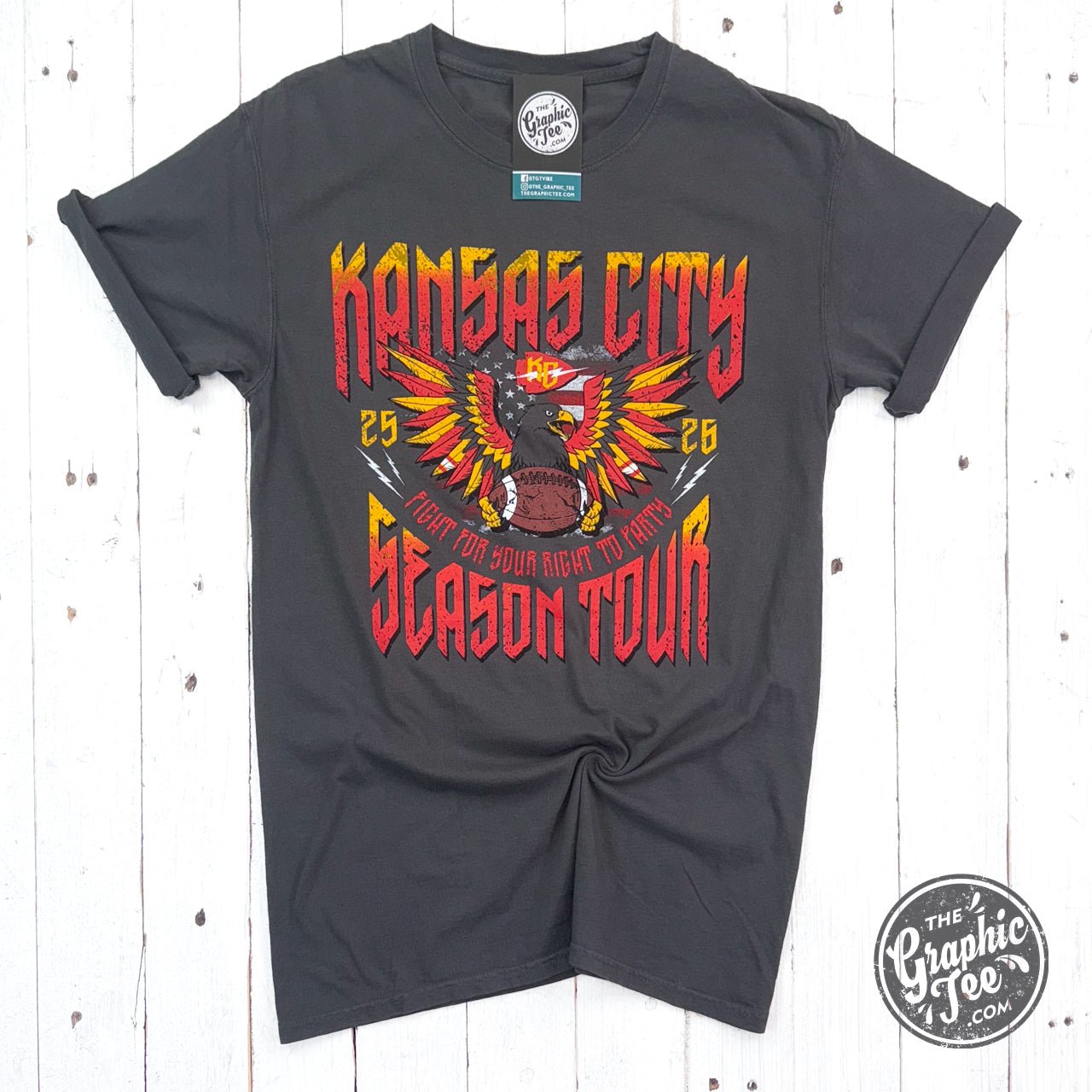 Kansas City Season Tour Concert Comfort Wash Unisex Short Sleeve Tee - Aaria Tees Aaria Tees