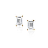 Katie Emerald Cut Studs Aaria Tees