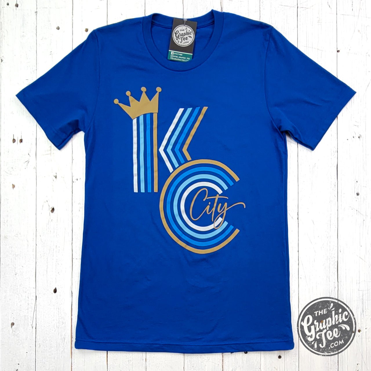 KC Crown Ombre Royal Short Sleeve Tee - Aaria Tees Aaria Tees