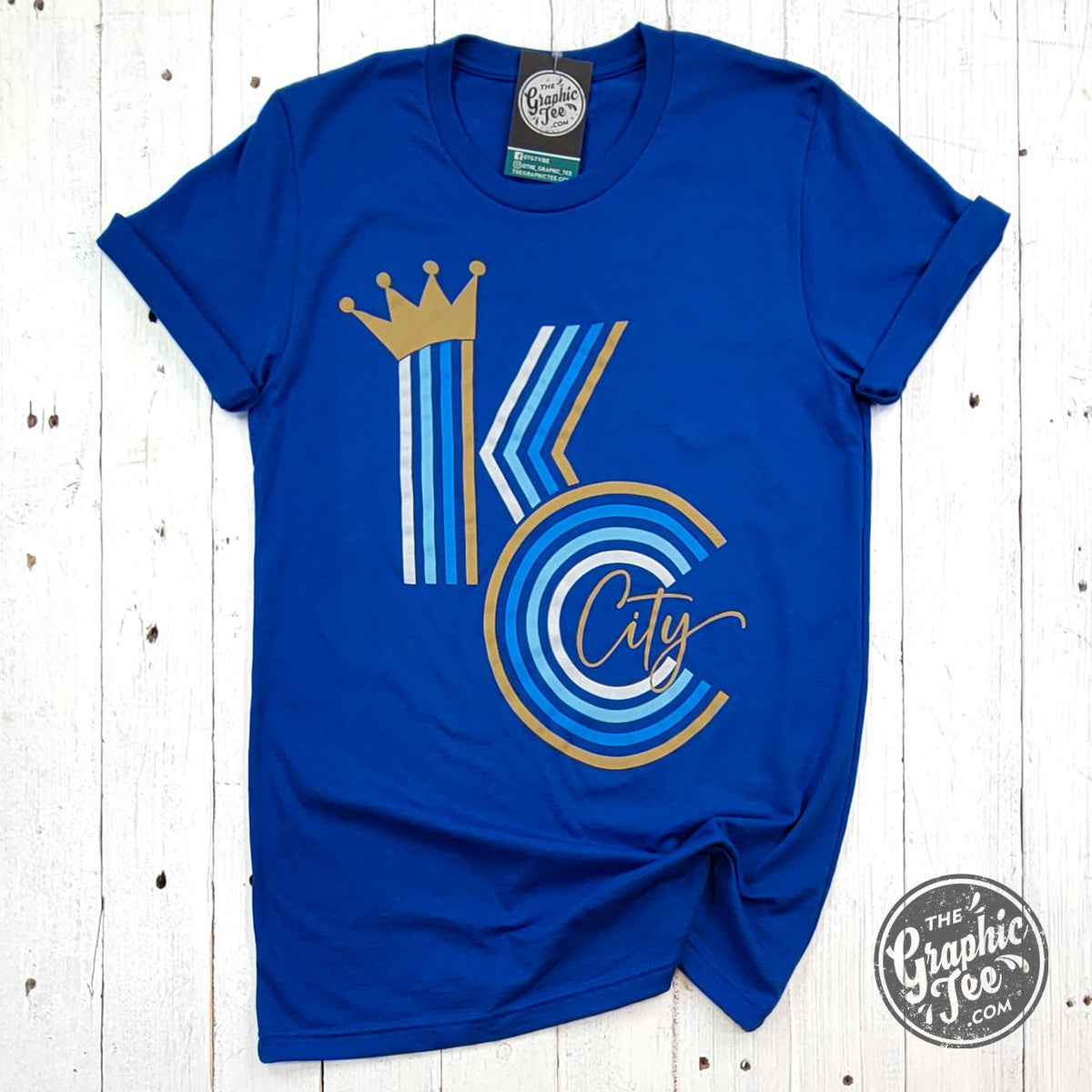 KC Crown Ombre Royal Short Sleeve Tee - Aaria Tees