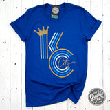 KC Crown Ombre Royal Short Sleeve Tee - Aaria Tees Aaria Tees