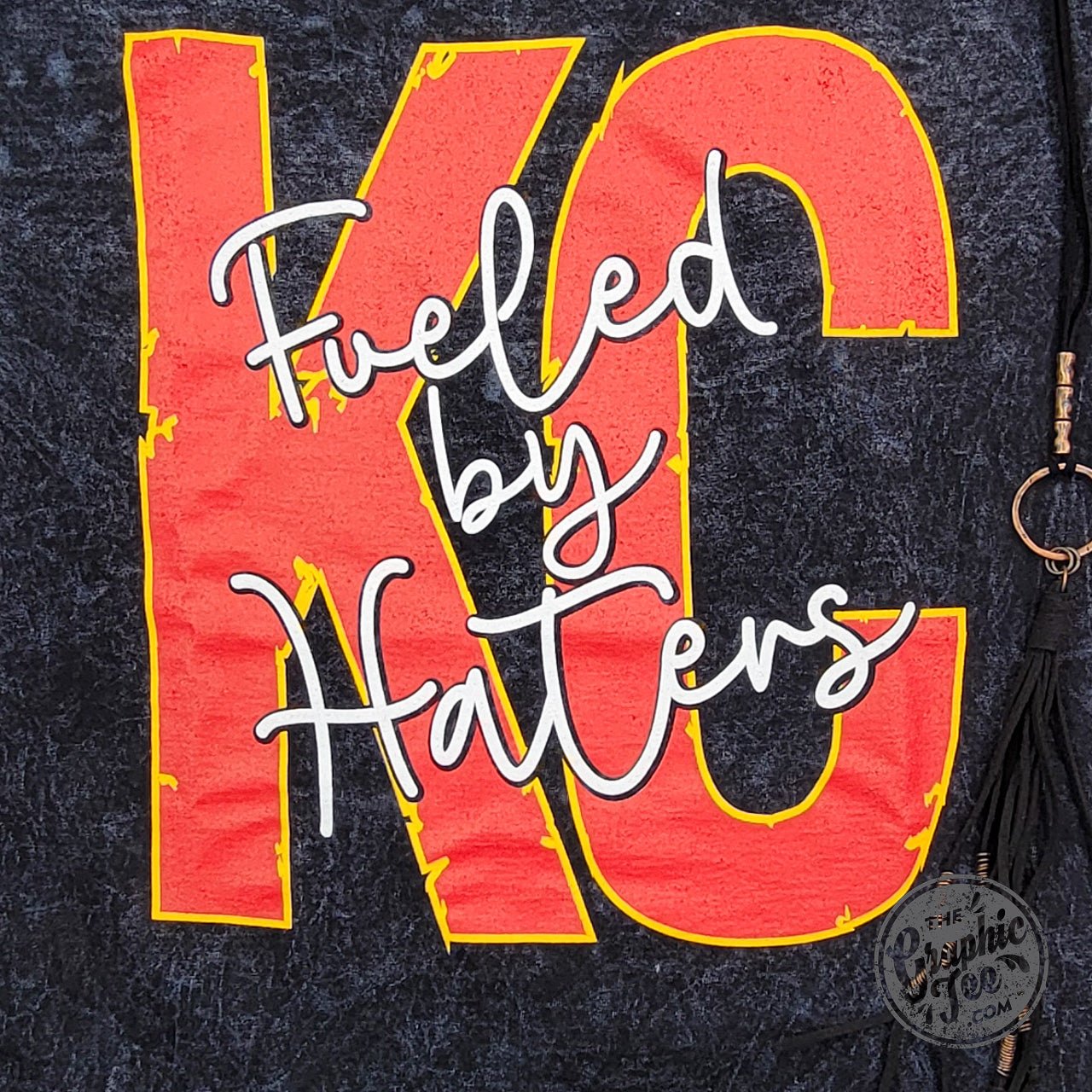 KC Fueled By Haters Mineral Wash Crew Neck Short Sleeve Tee - Aaria Tees Aaria Tees
