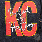KC Fueled By Haters Mineral Wash Crew Neck Short Sleeve Tee - Aaria Tees Aaria Tees