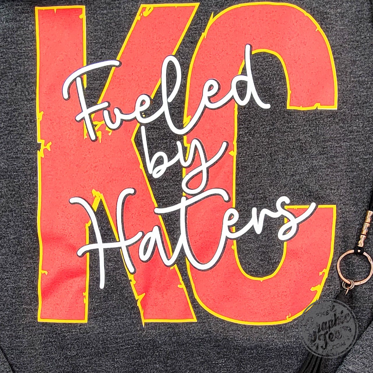 KC Fueled By Haters Mineral Washed Ladies Lace Up Sweatshirt - Aaria Tees Aaria Tees