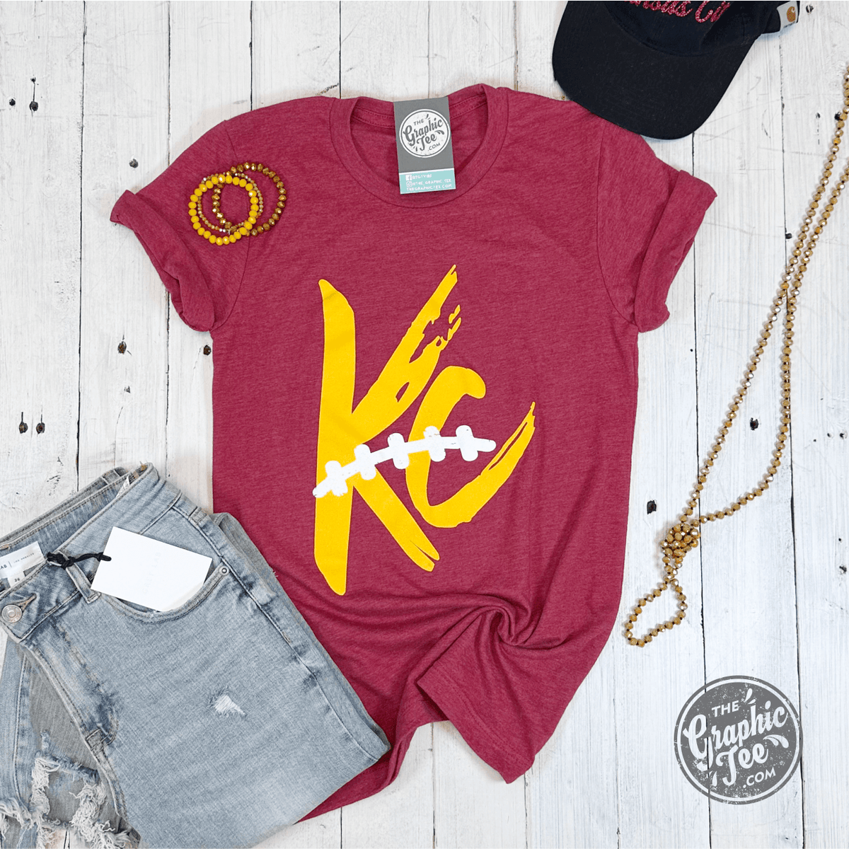 KC Laces Red Unisex Short Sleeve Tee - Aaria Tees
