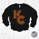 KC Ombre Black Long Sleeve Tee - Aaria Tees Aaria Tees