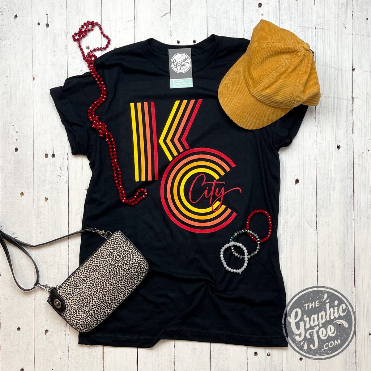 KC Ombre Black Tee - Aaria Tees