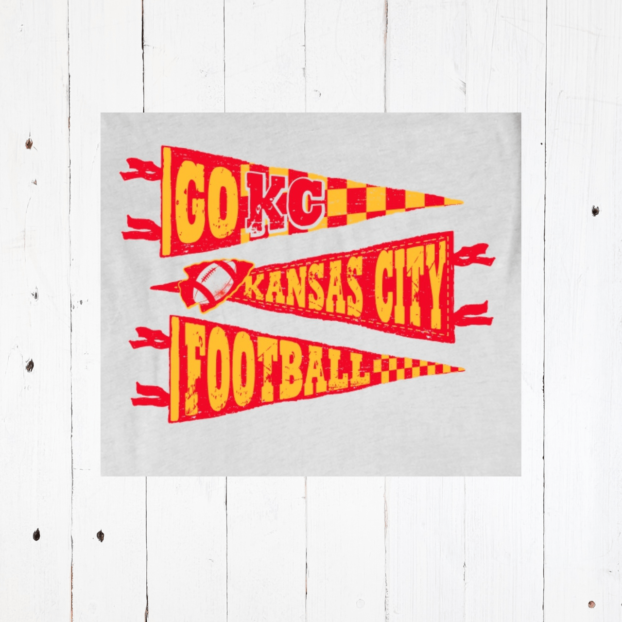 KC Pennants Adult Ash Crewneck Sweatshirt - Aaria Tees Aaria Tees