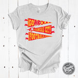 YOUTH KC Pennants Short Sleeve Ash Graphic Tee - Aaria Tees Aaria Tees