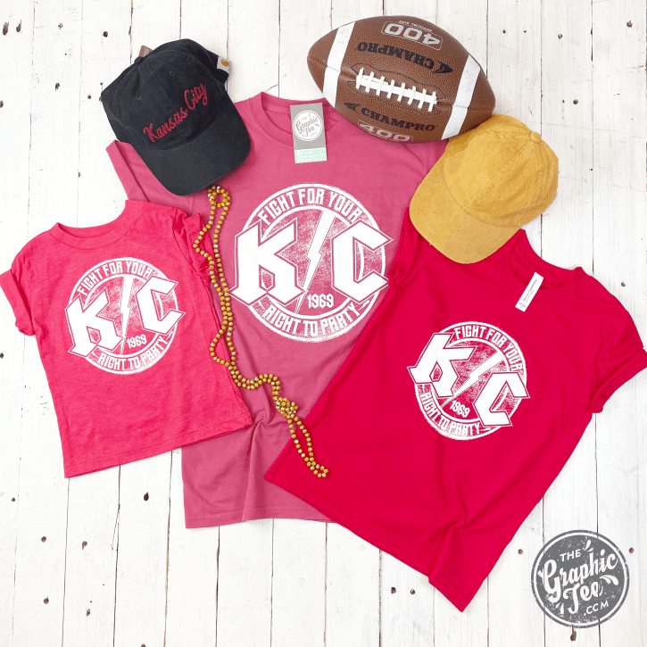 KC Rock Red Adult Unisex Short Sleeve Tee - Aaria Tees Aaria Tees
