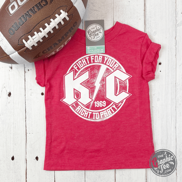 KC Rock Red YOUTH Short Sleeve Tee - Aaria Tees
