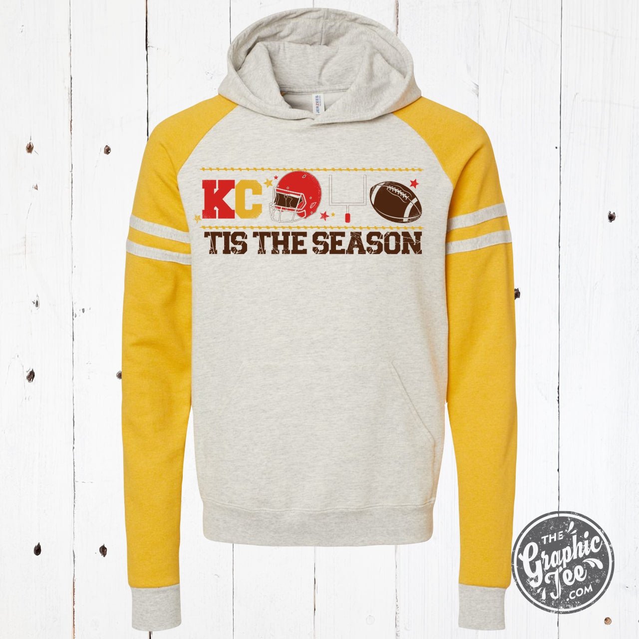 KC Tis the Season Varsity Hoodie - Aaria Tees Aaria Tees