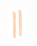 Keli Statement Earrings - Blush Satin - Aaria Tees Aaria Tees