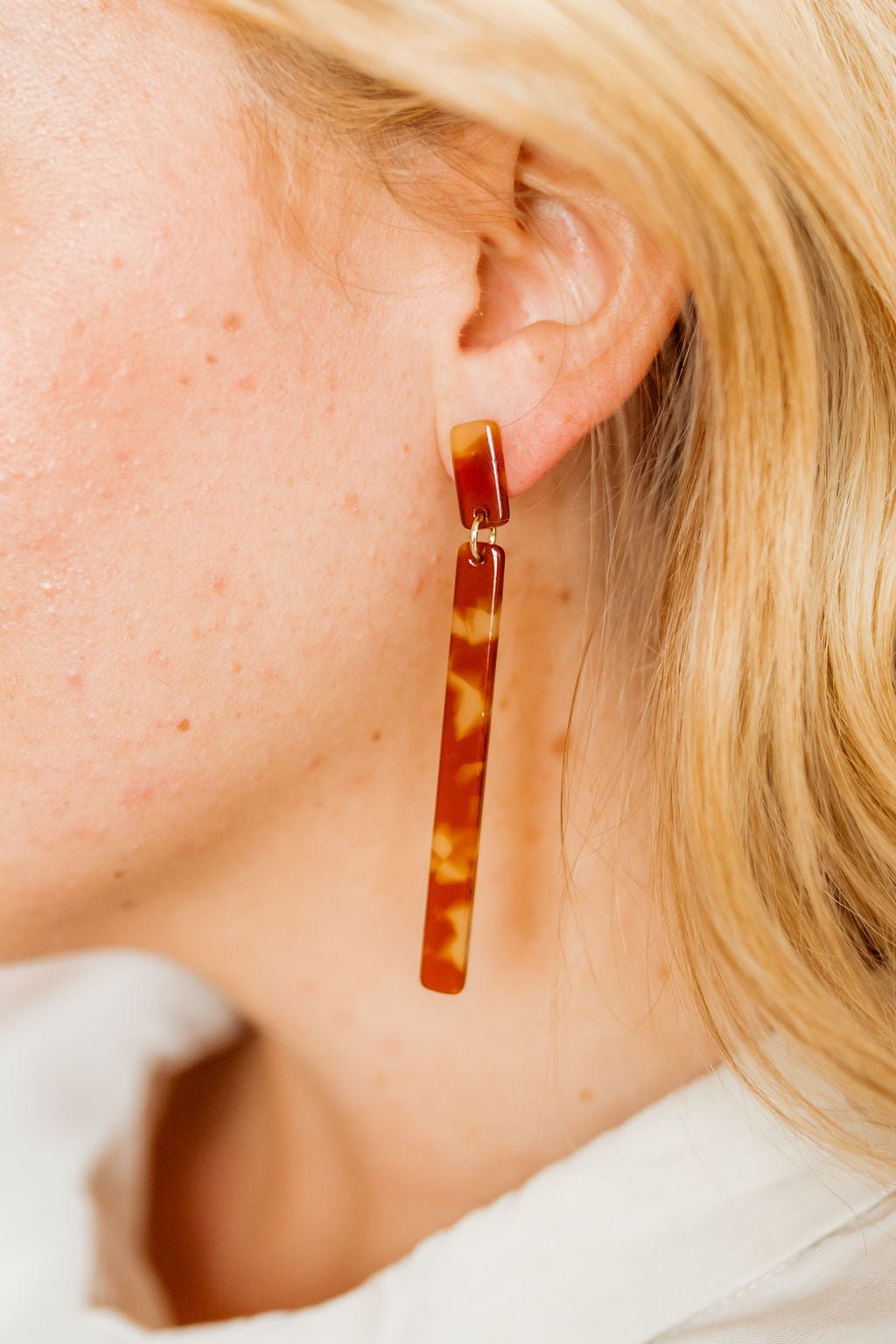 Keli Statement Earrings - Caramel - Aaria Tees Aaria Tees