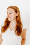 Keli Statement Earrings - Mulberry - Aaria Tees Aaria Tees