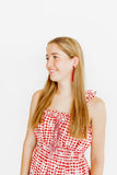 Keli Statement Earrings - Mulberry - Aaria Tees Aaria Tees