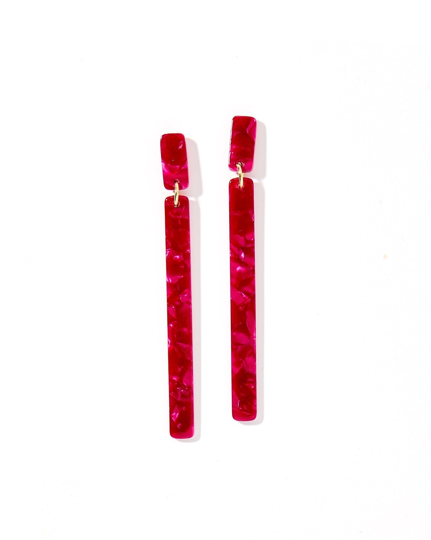 Keli Statement Earrings - Pinot Noir - Aaria Tees Aaria Tees
