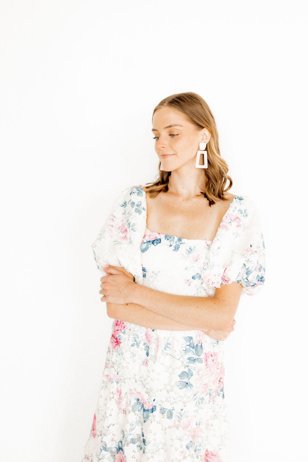 Kennedy Statement Earrings - Baby Pink - Aaria Tees Aaria Tees