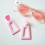 Kennedy Statement Earrings - Baby Pink - Aaria Tees Aaria Tees