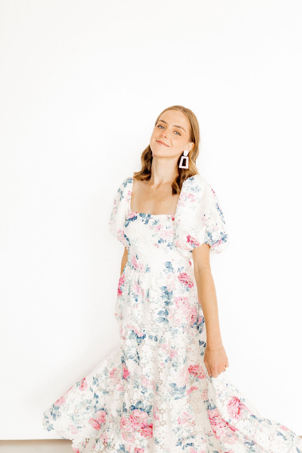 Kennedy Statement Earrings - Baby Pink - Aaria Tees Aaria Tees